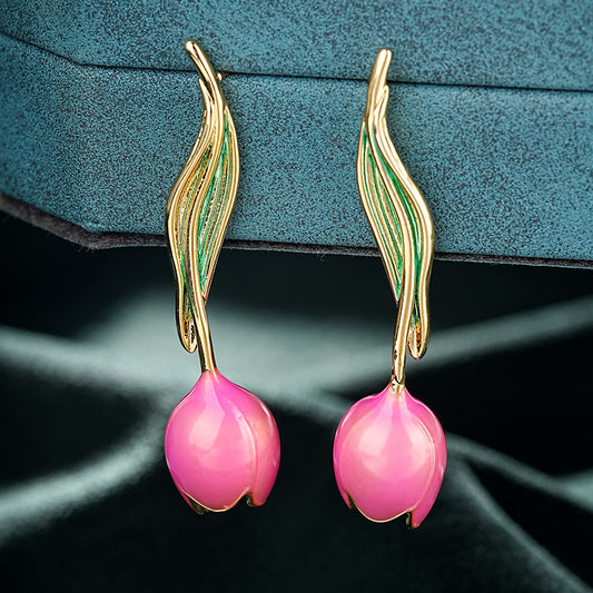 S5026E1 Magical Tulips Alloy Earrings