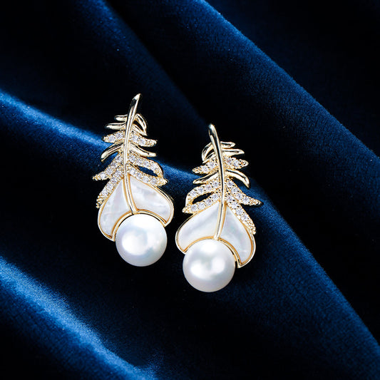 S4751E1 Pearl Stud Earrings Ear Accessories fine handmade gifts