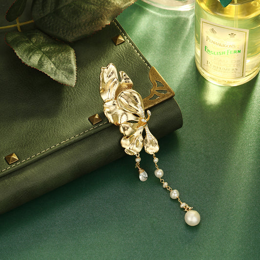 S2343B1 Pearl Brooch Scarf Buckle fine handmade gifts