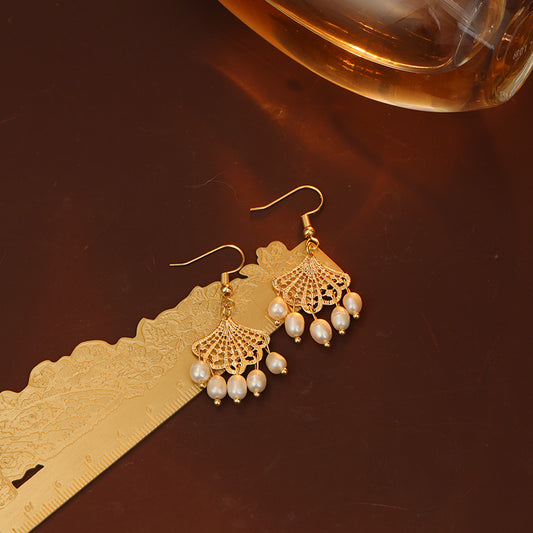 S4701E1 Pearl Long  Earrings Stud Ear Accessories with tassels fine handmade gifts