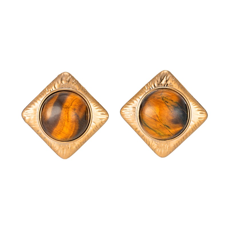 S4963E1 Tiger's Eye Earrings Stud Ear Accessories fine handmade gifts