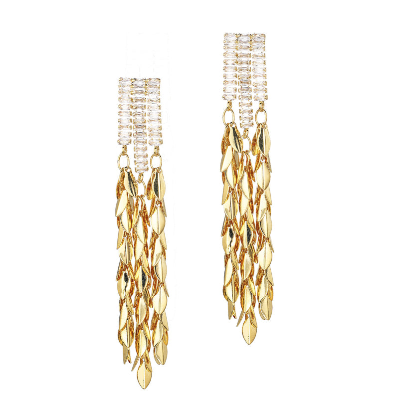 S4899E1 Long  Earring Stud Ear Accessories with tassels fine handmade gifts