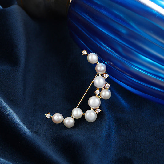 S2347B1 pearl Brooch Scarf Buckle fine handmade gifts