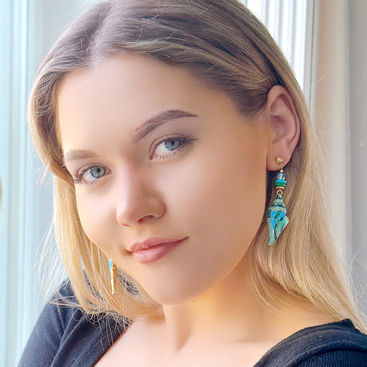 S5069E1  Earrings Ocean Elf's Hymn