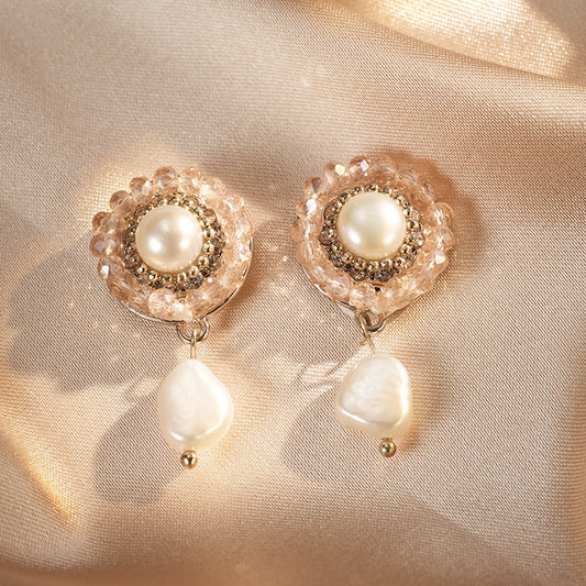 S4630E1 Pearl Earrings Stud Ear Accessories fine handmade gifts