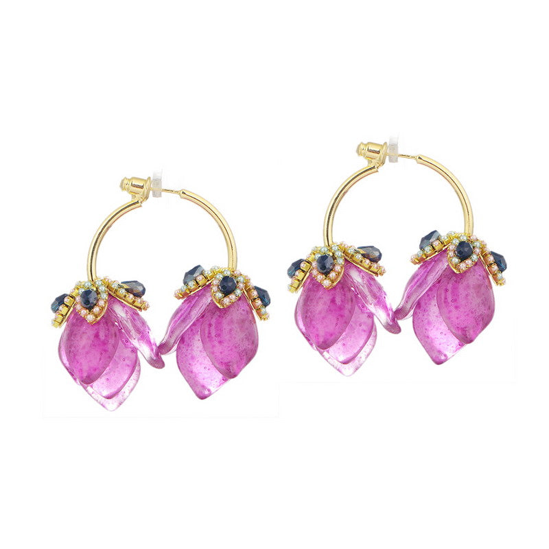 S4614E1 Flower Earrings Stud Ear Accessories fine handmade gifts