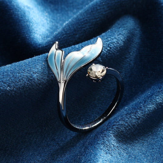 S2153R1 adjustable one-size-fits-all Ring Dark Night Mermaid