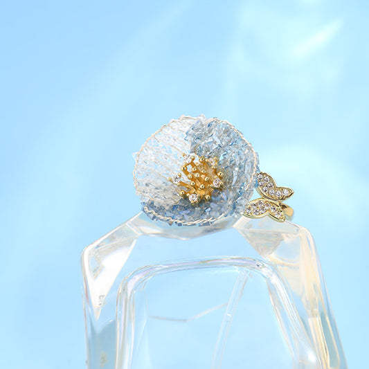 S2190R1 adjustable one-size-fits-all Ring Secret Whispering Flowers