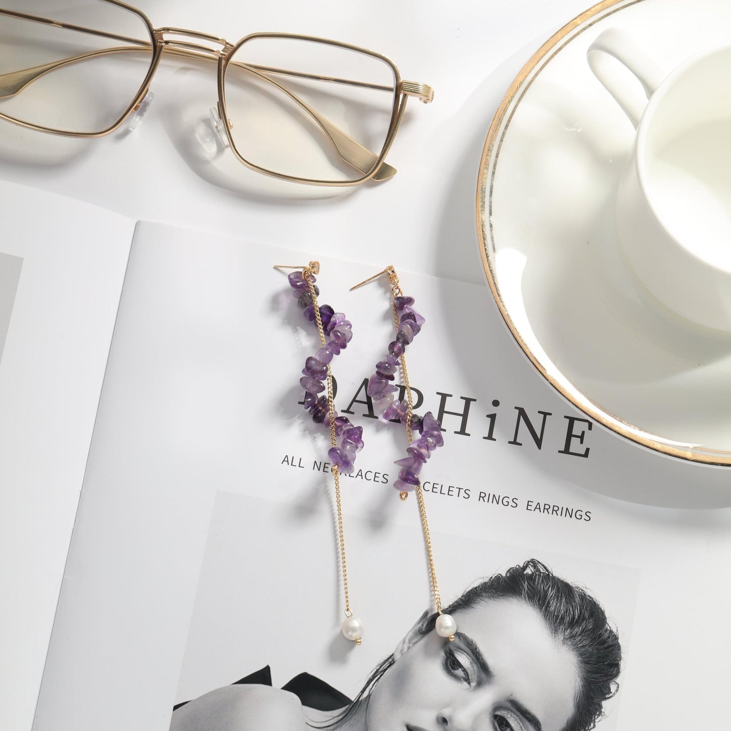 S4891E1 Stud Ear Accessories Earrings Wisteria