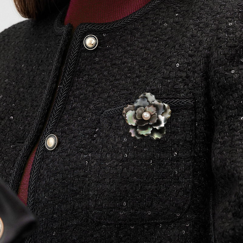 S2211B1 pearl Flower  brooch Scarf Buckle fine handmade gifts
