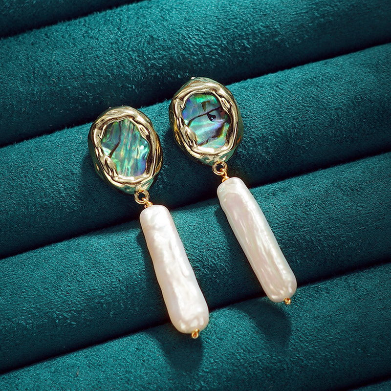 S4773E1 Pearl long Earring Stud Ear Accessories fine handmade gifts