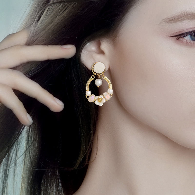 S4285E1 Flower  Earrings  Stud Ear Accessories Hoop Earrings fine handmade gifts