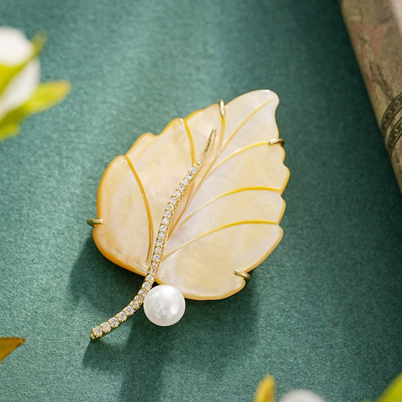 S2367B1 Pearl Brooch Scarf Buckle traditional elegant fine handmade gifts