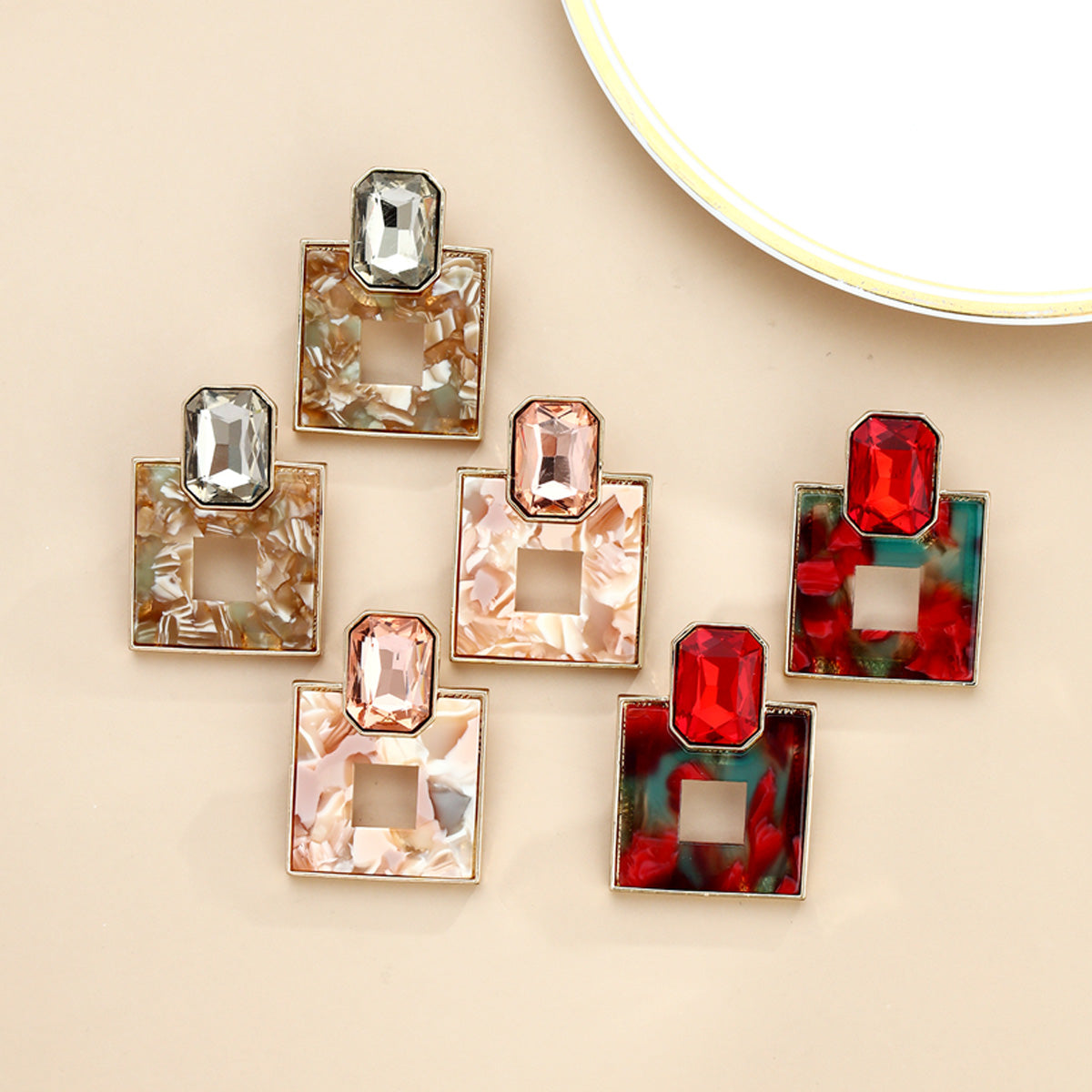 S5190E2 Vintage Facet earrings