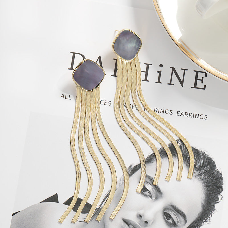 S4888E1 Stud Ear Accessories  Earrings with tassels fine handmade gifts