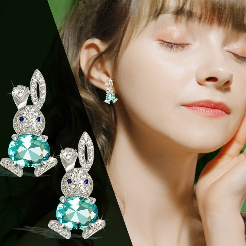 S4161E2 rabbit Earrings Stud Ear Accessories fine handmade gifts