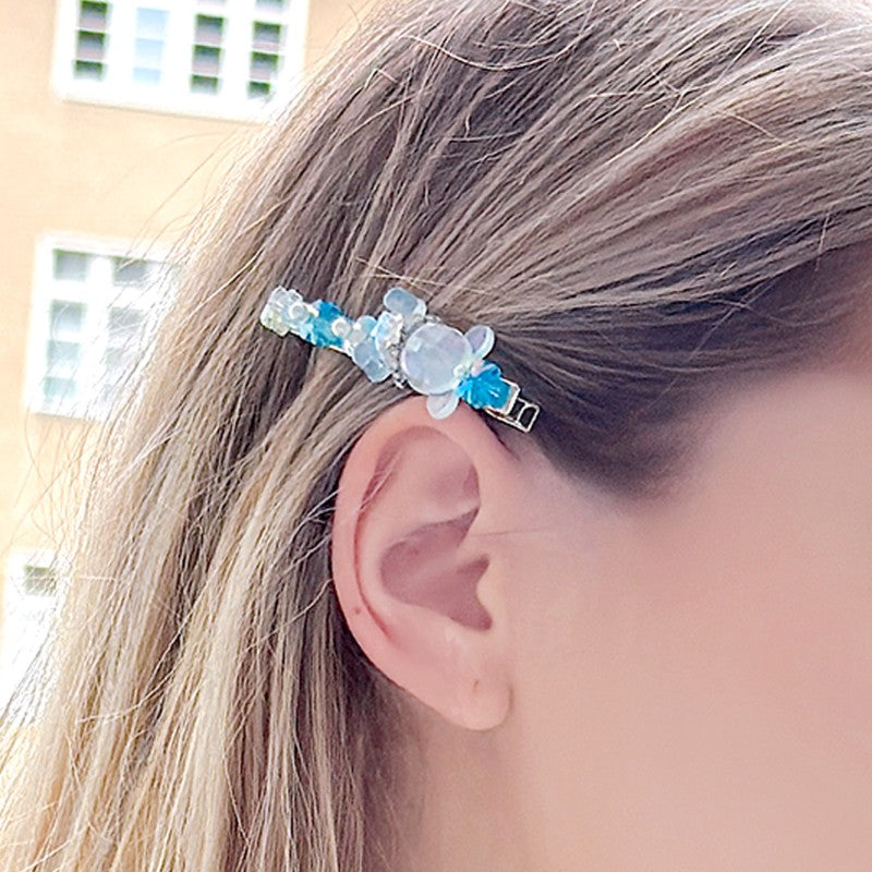 S2973H1 Iridescent Blue Bear Dream Side Hair Clip Hair accessory