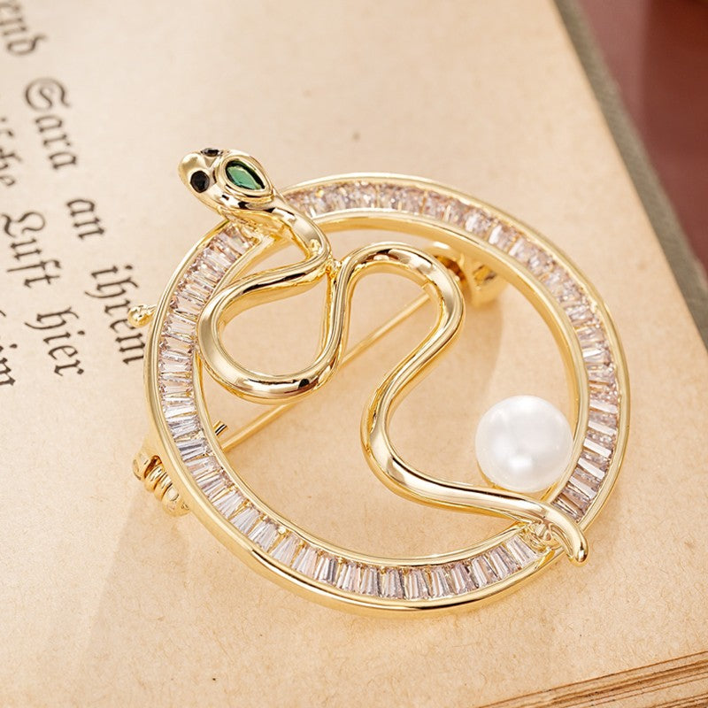 S2365B1 Pearl Brooch Scarf Buckle fine handmade gifts