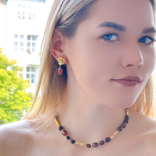 S2867N1 Necklace Choker Sweater Necklace Sunset sweet