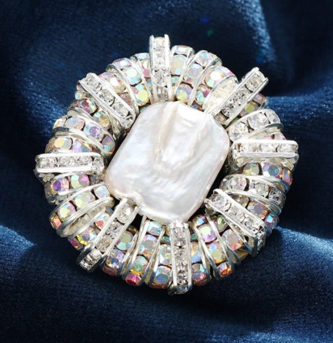 S2350B1 pearl brooch simple elegant fine handmade gifts