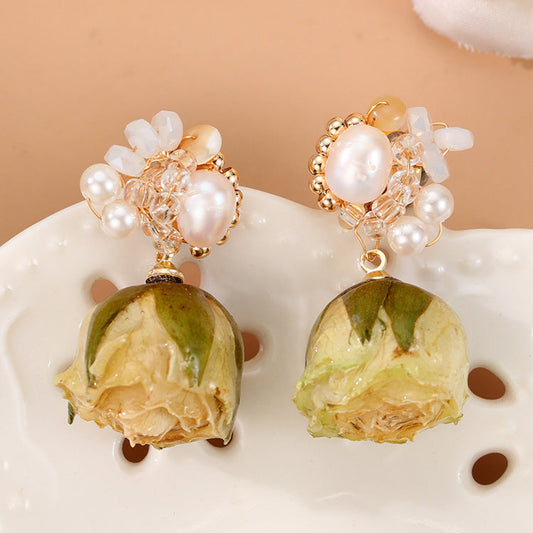 S5013E1 Earrings Stud Ear Accessories Secret of the Flower Field