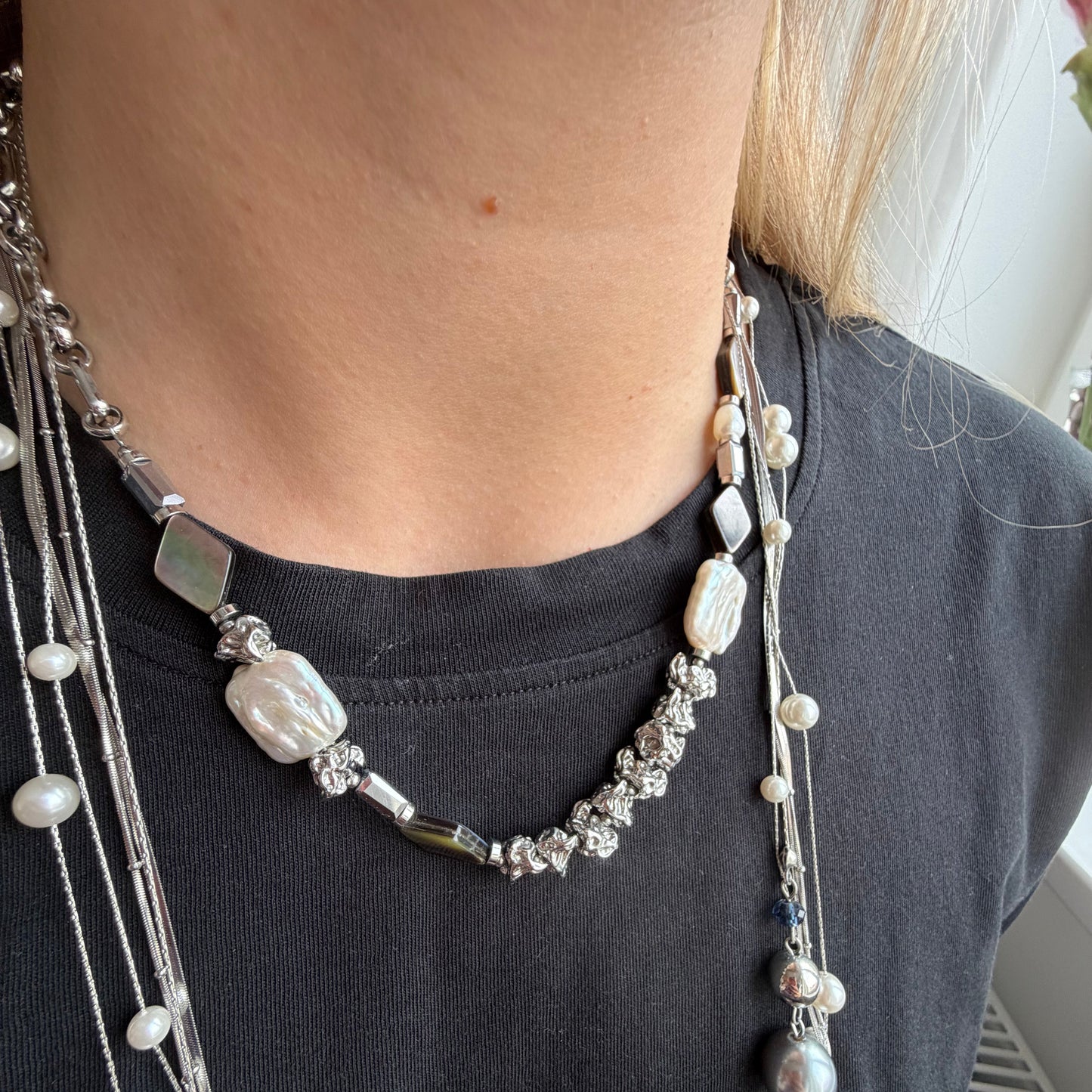 S2872N1 Magic Stars pearl necklace