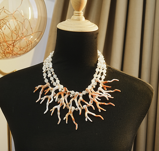 S2957N2  Necklace Coral Kiss 2