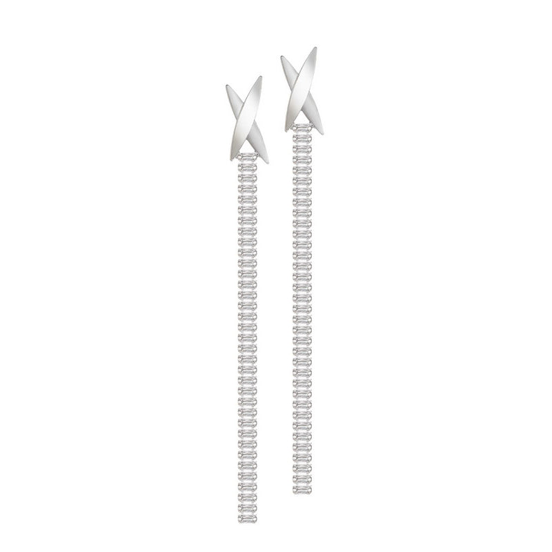 S4884E1 long geometric Earring Stud Ear Accessories fine handmade gifts