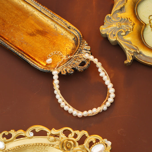 S2187C1 Pearl Bracelet Bangle Hand Chain fine handmade gifts