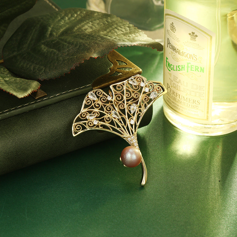 S2348B1 Pearl Brooch Scarf Buckle fine handmade gifts