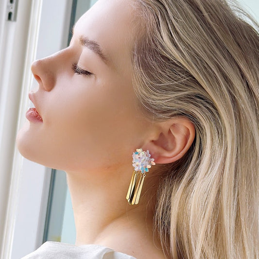 S5022E1 Moonlight Wanderer's Poem Earrings