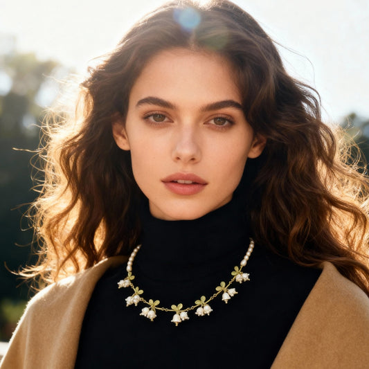 S2375N1 Pearl Necklace Choker necklace Sweater Chain fine handmade gifts