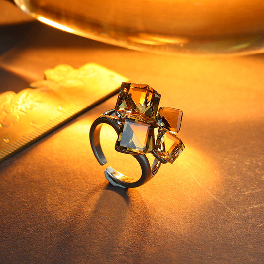 S2165R1 adjustable one-size-fits-all Engagement  Ring simple elegant fine handmade gifts