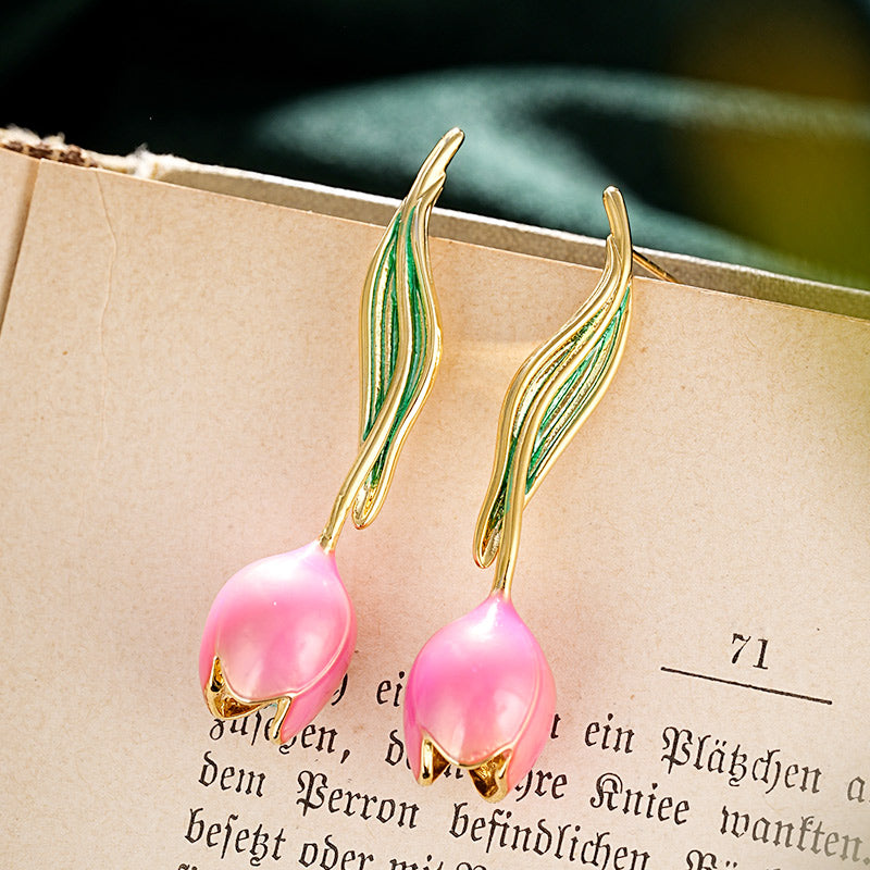 S5026E1 Magical Tulips Alloy Earrings