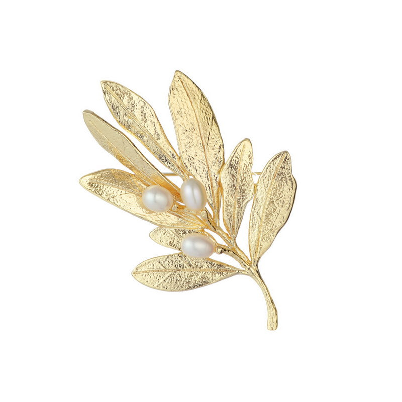 S2327B1 Pearl Brooch Scarf Buckle fine handmade gifts