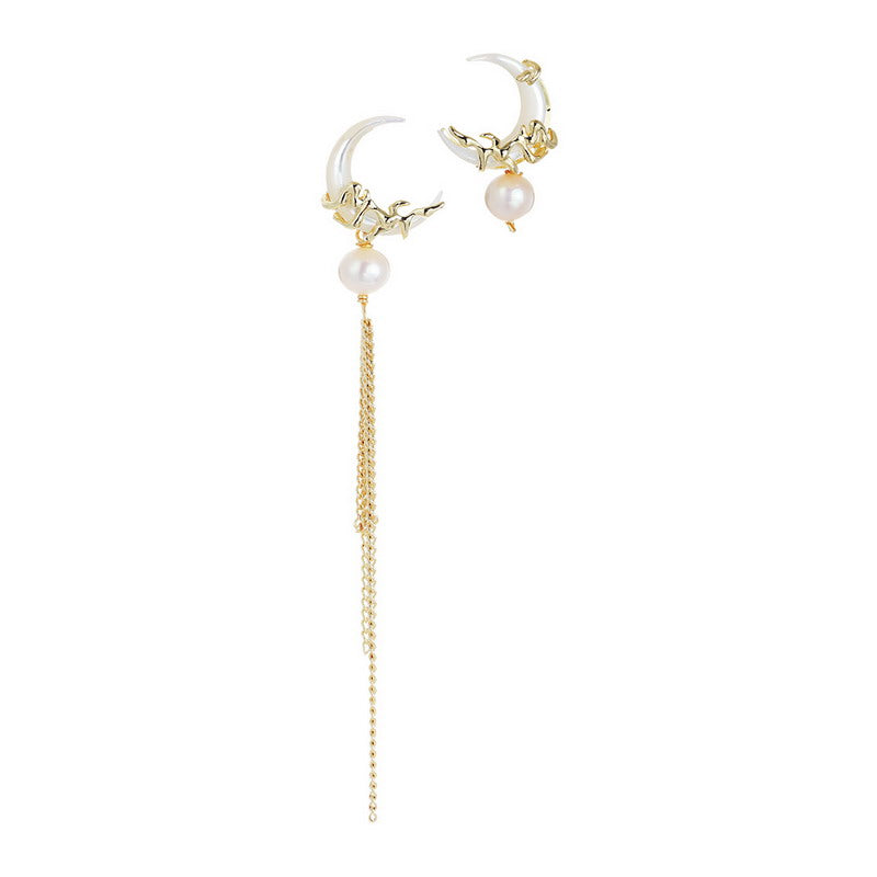 S4860E1 Pearl irregular long Stud Earrings Ear Accessories fine handmade gifts