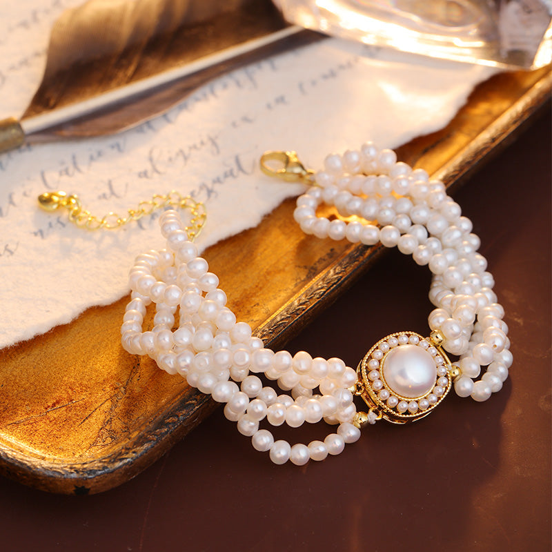 S2127C1 Pearl Bracelet Bangle Hand Chain fashion handmade gifts