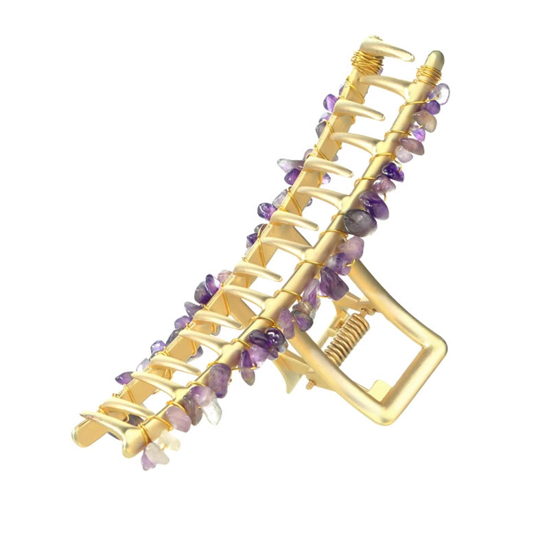 S2606H2 Pure Amethyst Anti-Slip Hair accessories Hair Clip Claw Clip fine handmade gifts