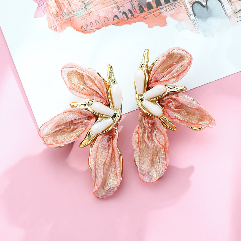 S5185E2 Dewy Leaf earrings
