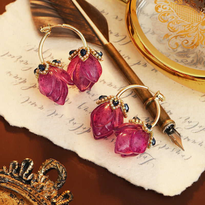 S4614E1 Flower Earrings Stud Ear Accessories fine handmade gifts