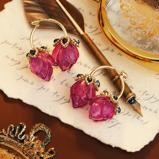 S4614E1 Flower Earrings Stud Ear Accessories fine handmade gifts