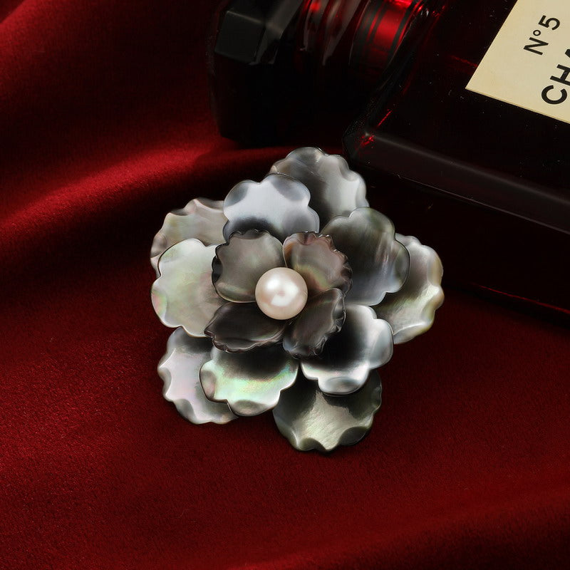 S2211B1 pearl Flower  brooch Scarf Buckle fine handmade gifts
