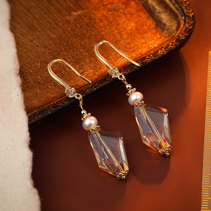 S4813E1 Pearl Long Earrings Stud Ear Accessories fine handmade gifts