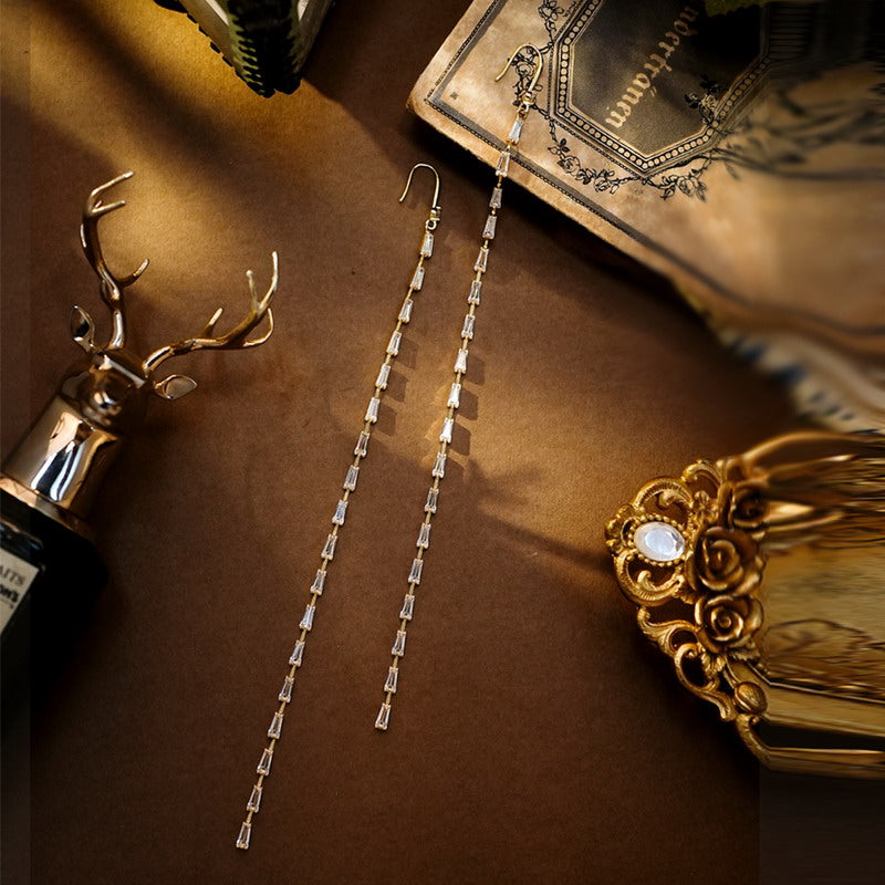 S4890E1 Long  Earring Stud Ear Accessories fine handmade gifts