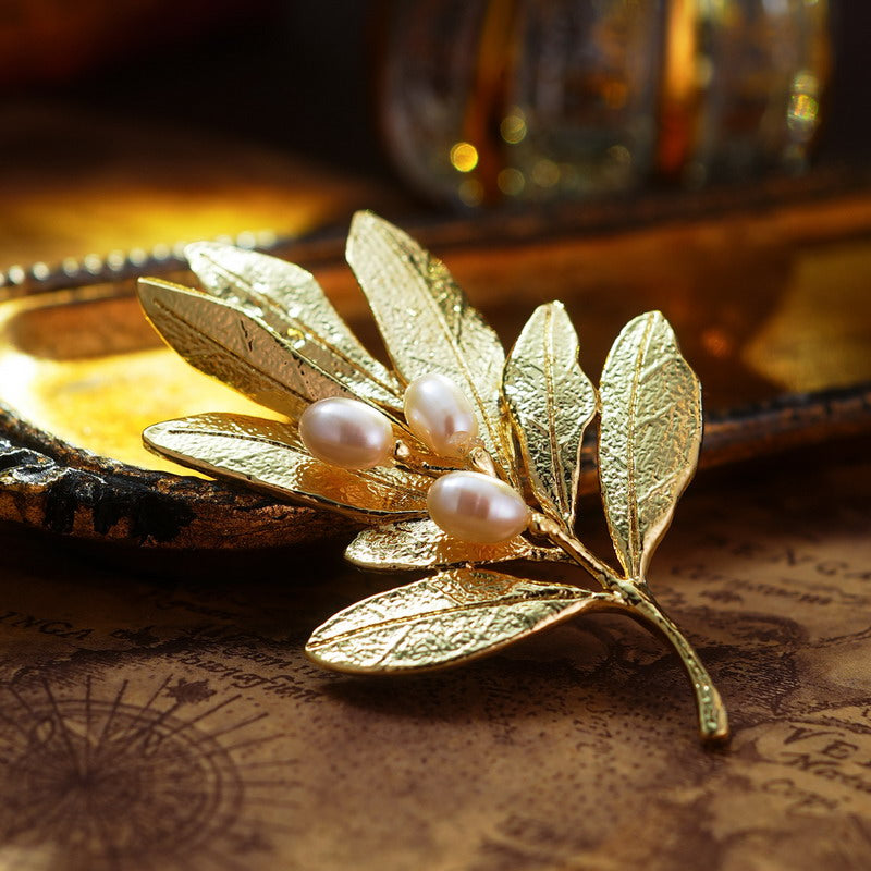 S2327B1 Pearl Brooch Scarf Buckle fine handmade gifts