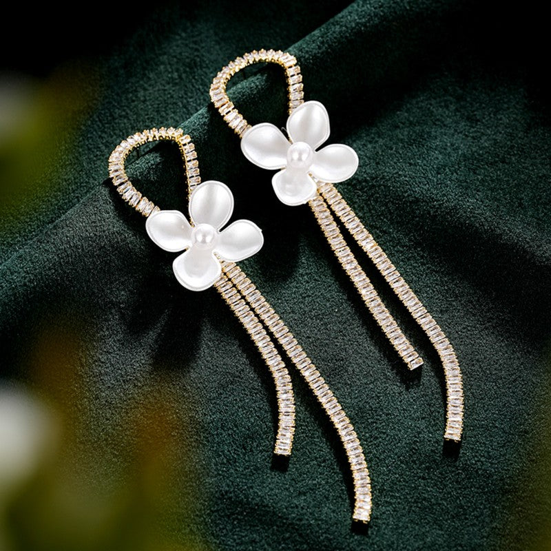 S5029E1  earrings Luminous Flower Shadows