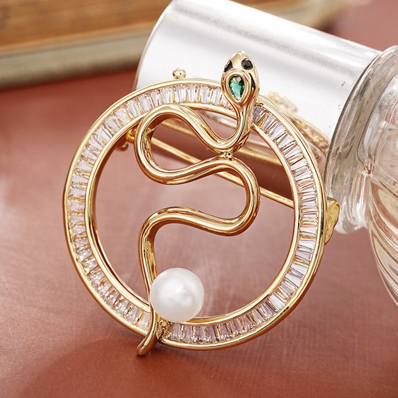 S2365B1 Pearl Brooch Scarf Buckle fine handmade gifts
