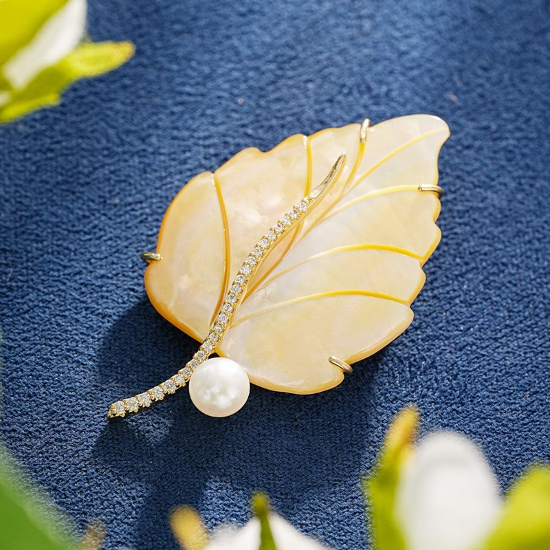 S2367B1 Pearl Brooch Scarf Buckle traditional elegant fine handmade gifts