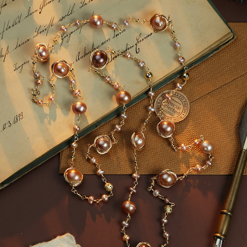 S2776N1 Pearl Sweater Chain Long Necklace fashion handmade gifts