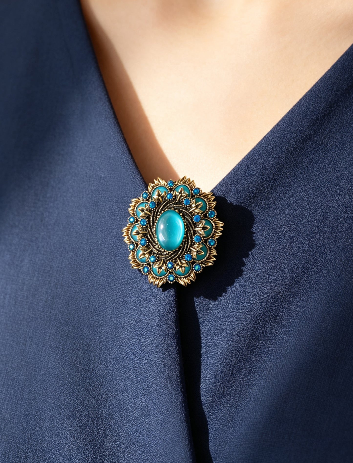 S2435B1 Radiant Noble brooch